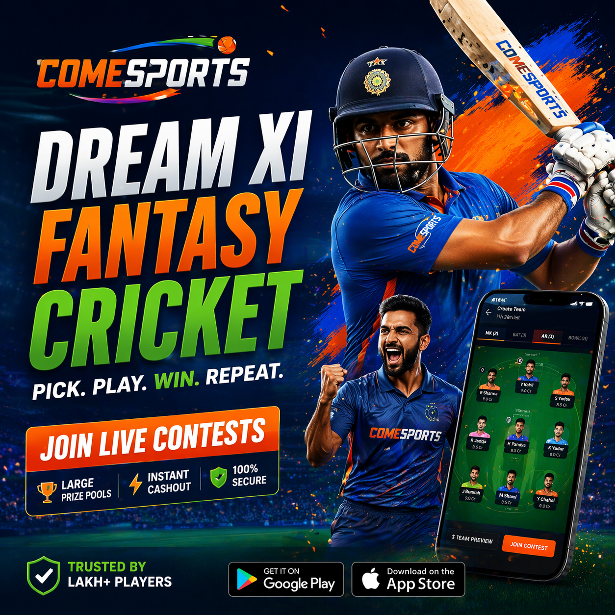 fantain fantasy cricket contest selection